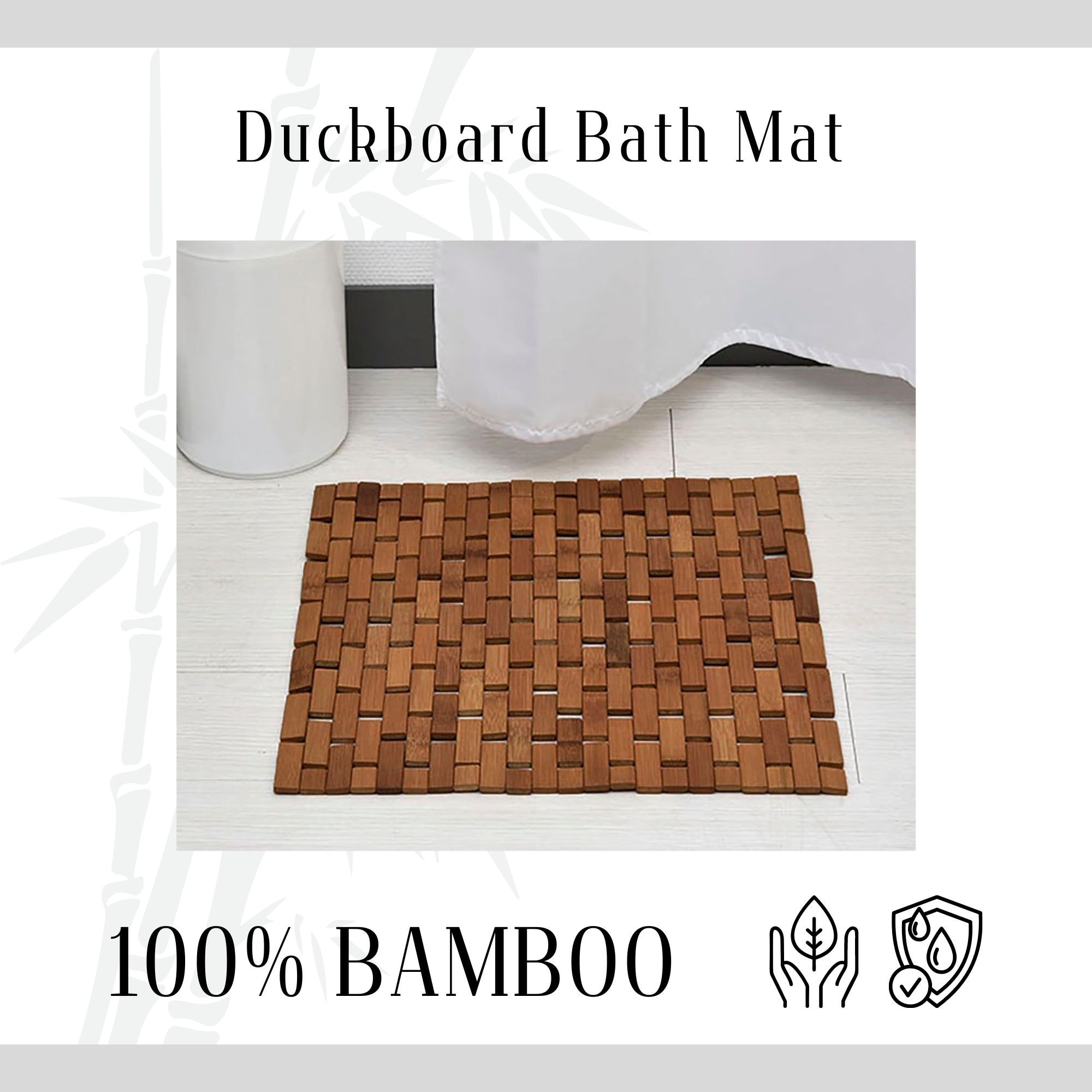 Eco-Friendly Non-Slip Foldable Bamboo Bath Mat for Bathroom-image