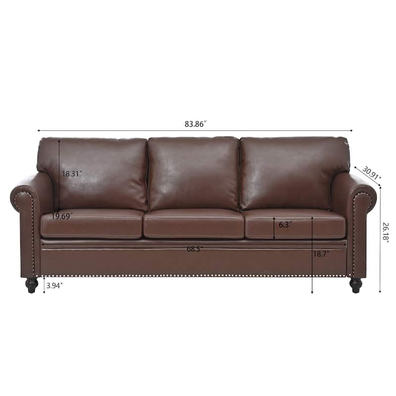 Christopher Knight Home - Ethan Spacious and Stylish 3-Seater Sofa