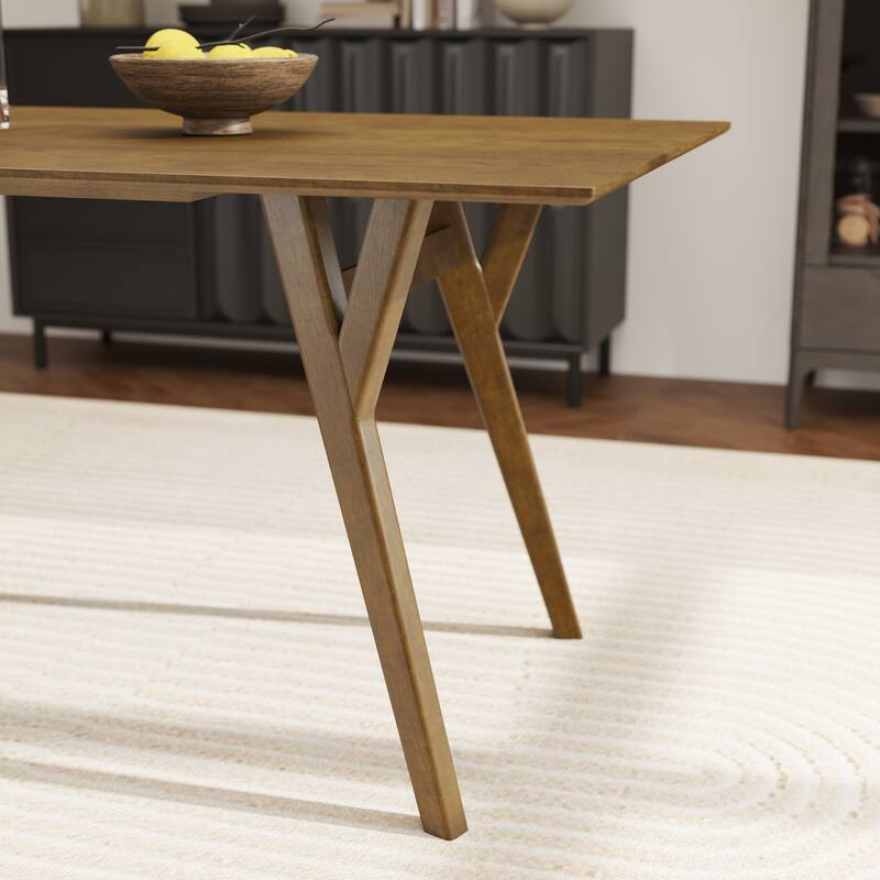 Roundhill Furniture Lavin Modern 7-Piece Dining Set, Dining Table with 6 Chairs