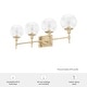 preview thumbnail 5 of 45, Hunter Xidane Vanity Wall Light - Bathroom, Mid Century Modern, Glam - Clear glass