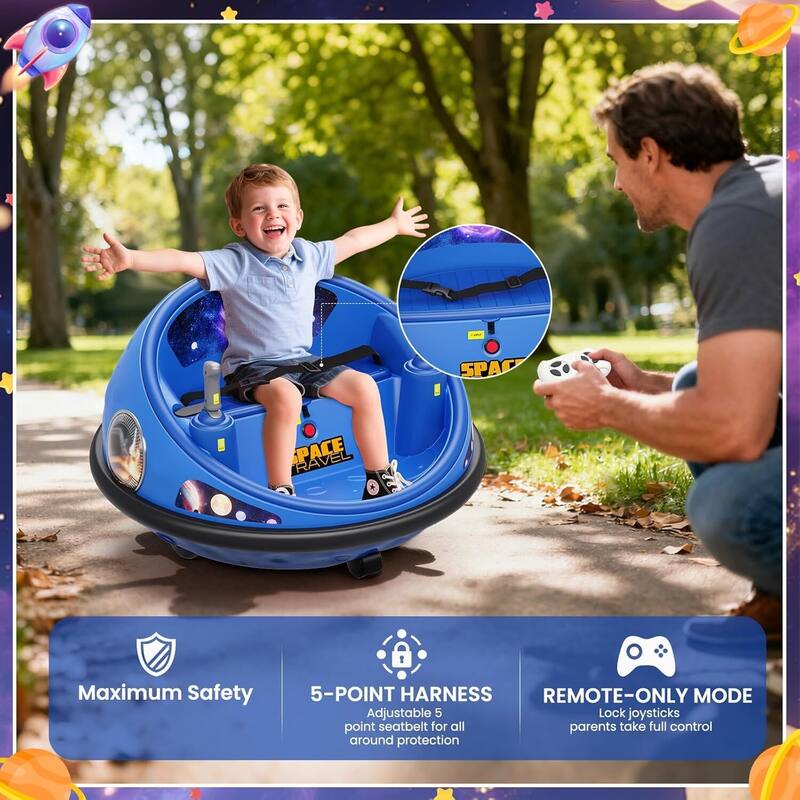 12V Ride on Electric Bumper Car for Kids & Toddlers, Dual Motor for Kids Best Gift