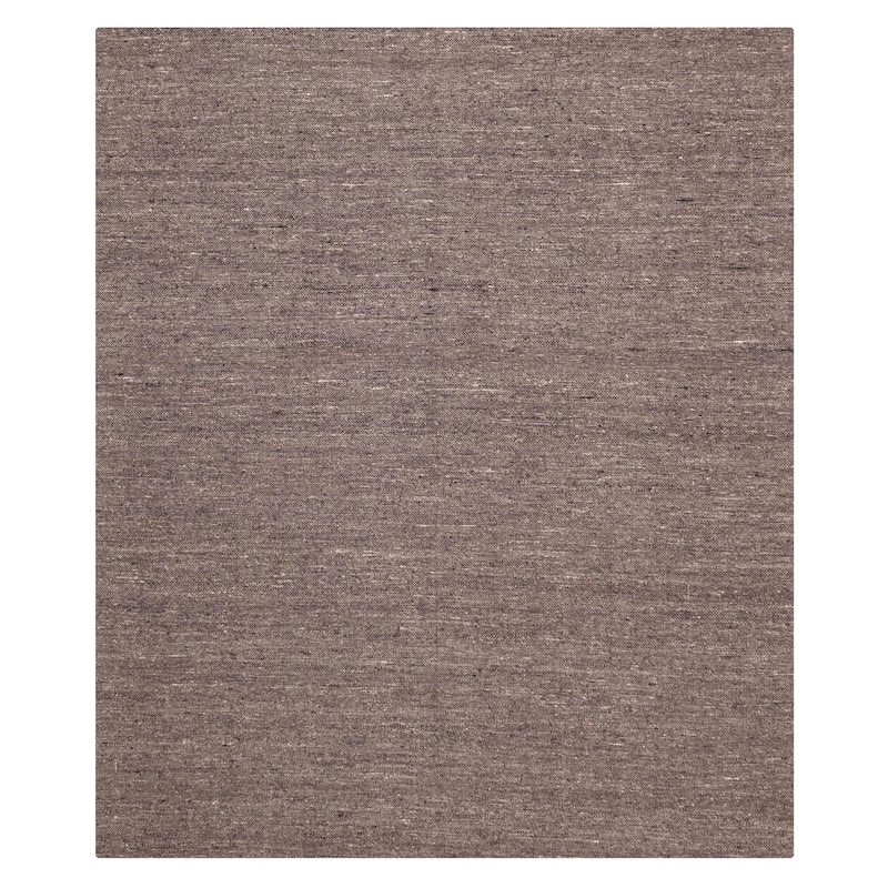 ECARPETGALLERY Flat-Weave Nevada Dark Grey Wool Kilim - 8'0 x 9'10