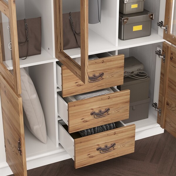 2024年最新入荷 Vintage-Inspired Grand Closet Dual Wardrobe Set with Metal パンツ