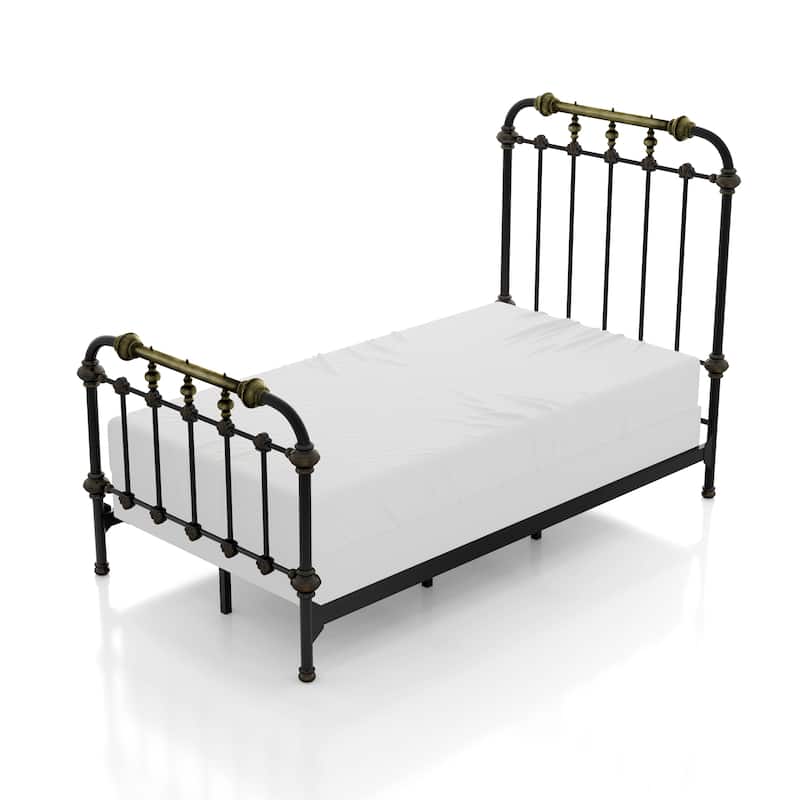 Furniture of America Pall Modern Metal Spindle Panel Bed