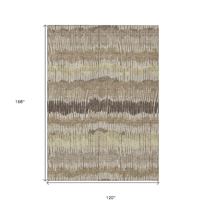 HomeRoots Striped Transitional Rectangle Outdoor Rug