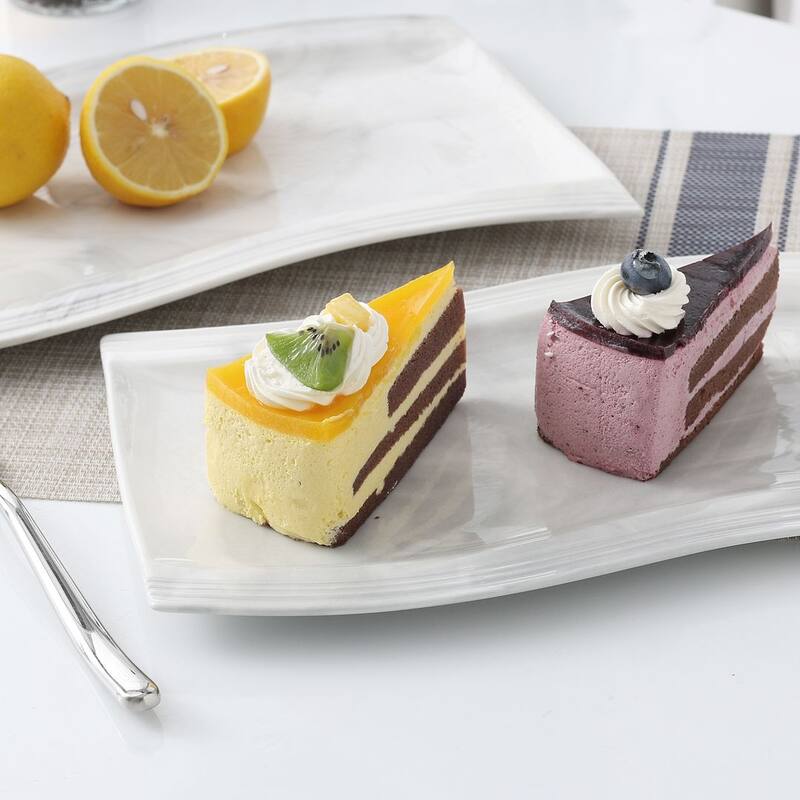 MALACASA Flora Porcelain Rectangular Serving Plates