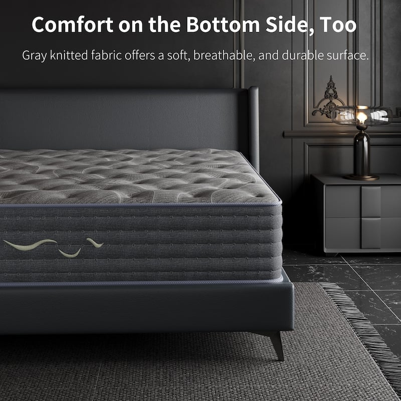 IFLUOUS 14 in. Luxurious Double-Sided Hybrid Mattress – Medium/Firm with CertiPUR-US, SGS and OEKO-TEX