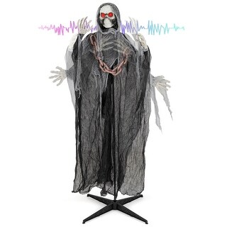 6.4FT Halloween Standing Grim Reaper w/ Chain Halloween Skeletal Décor