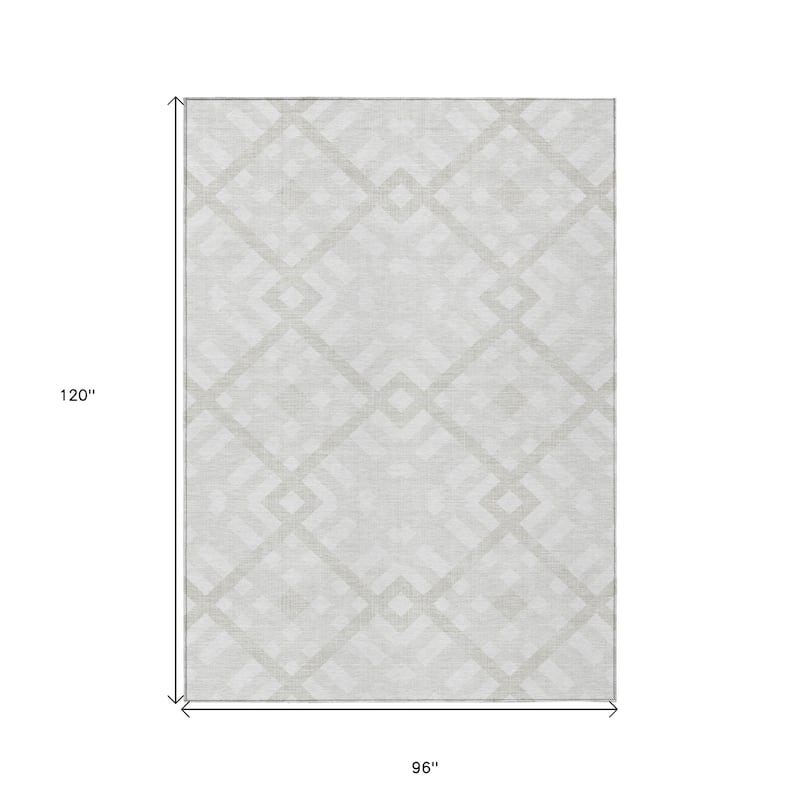 HomeRoots Geometric Transitional Rectangle Outdoor Rug