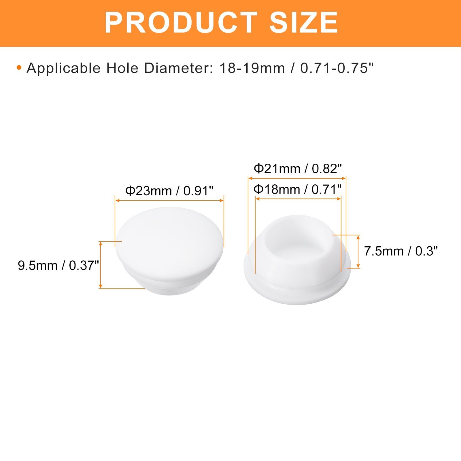 25Pcs Silicone Plugs, Rubber Round Hole Plugs for 2.5-3mm Hole, White