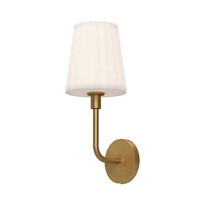 Alora Lighting WV628107OP Plisse 18" Tall Wall Sconce with Opal Glass