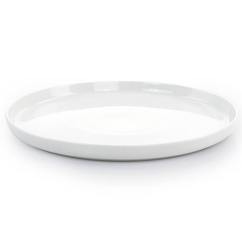 Pristine 16 Piece Round Fine Ceramic Dinnerware Set in White