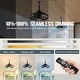 preview thumbnail 7 of 15, 20" Outdoor Ceiling Fan with Light, 6-Speed Reversible Motor, Waterproof Caged Fan for Patio, Gazebo, Kitchen.