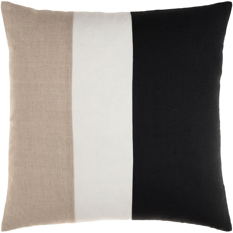 Ariele Colorblock Striped Modern Throw Pillow