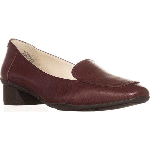 Anne Klein Daneen Slip-On Dress Loafers, Wine - 7.5 us