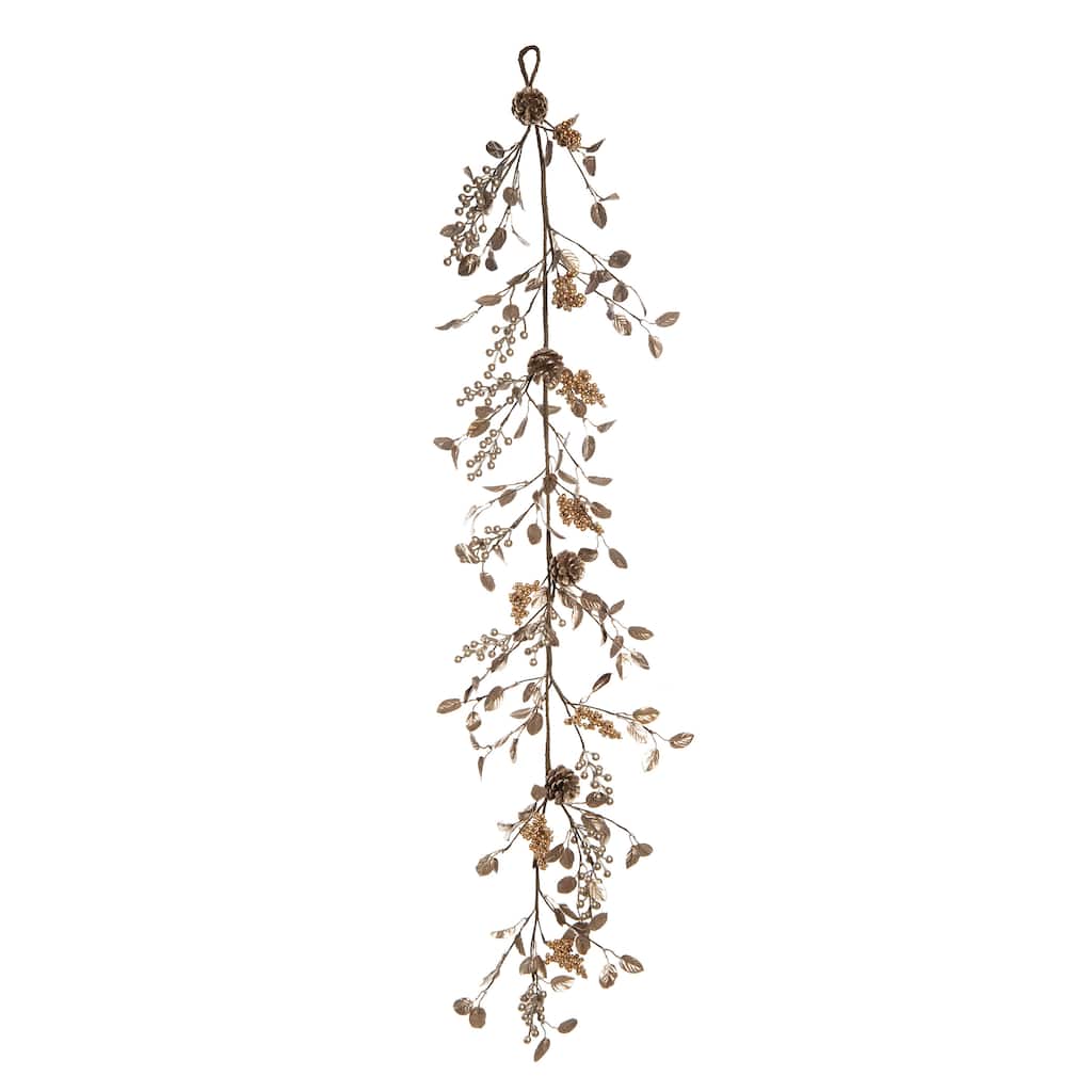 Transpac Foam 56 in. Multicolor Harvest Glitz Floral Garland