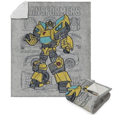 Hasbro Transformers Silk Touch Sherpa Throw Blanket
