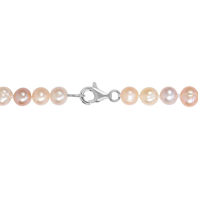Miadora Multicolor Cultured Freshwater Pearl Neacklace Bracelet Hook Earrings Jewelry Set