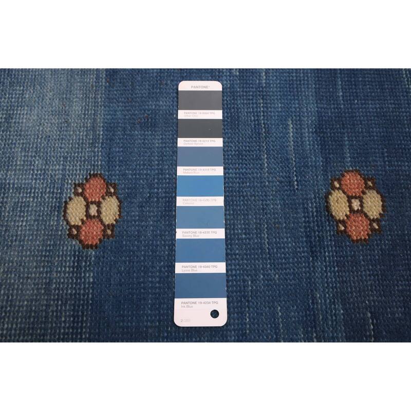 ECARPETGALLERY Hand-knotted Melis Vintage Dark Blue Wool Rug - 7'4 x 10'4