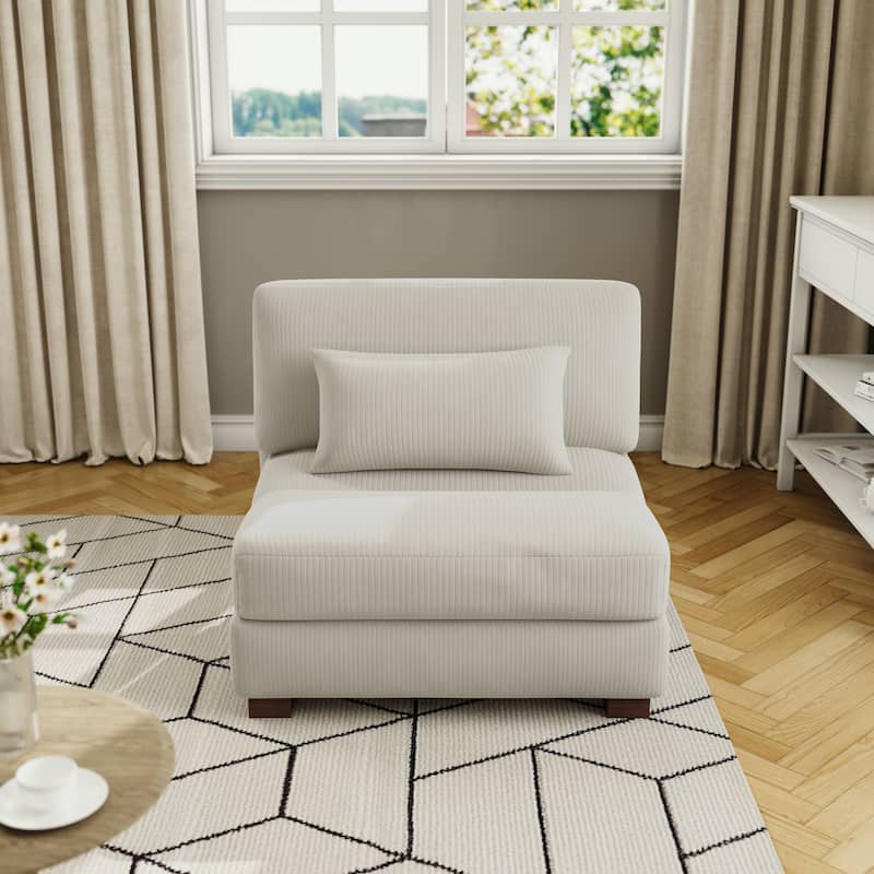 Modern Upholstered Armless Chair Accent Chair