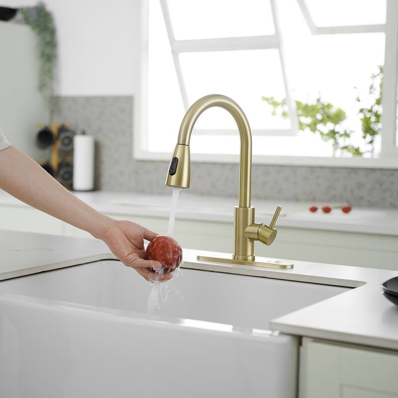 WIZ Pull Down Sprayer Commercial Kitchen Sink Faucets