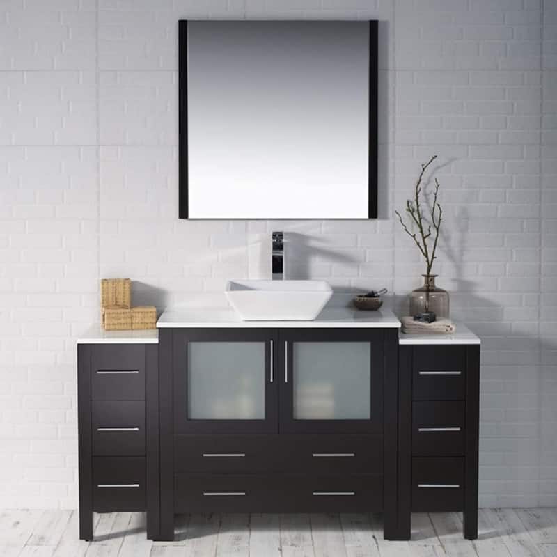 Blossom Sydney 60 Inch Bathroom Vanity with 2 Side Cabinets & Mirrors