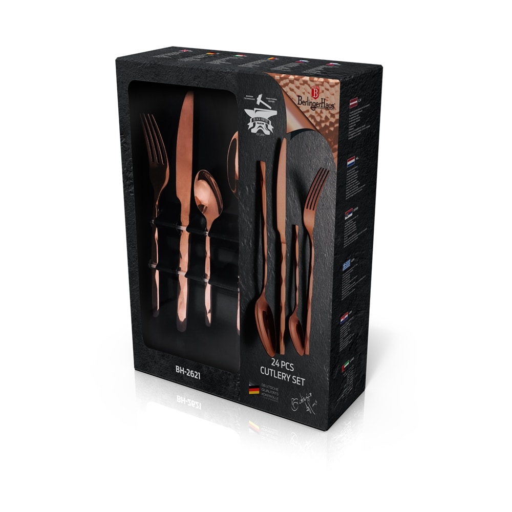 Berlinger Haus 7-Piece Knife Set with Stainless Steel Stand Black Rose - On  Sale - Bed Bath & Beyond - 36643592
