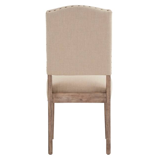 Benchwright Grey Oak Linen-Look Chairs (Set of 2) by iNSPIRE Q Artisan