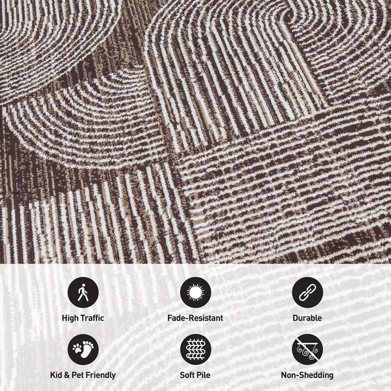 World Rug Gallery Geometric Arch Area Rug
