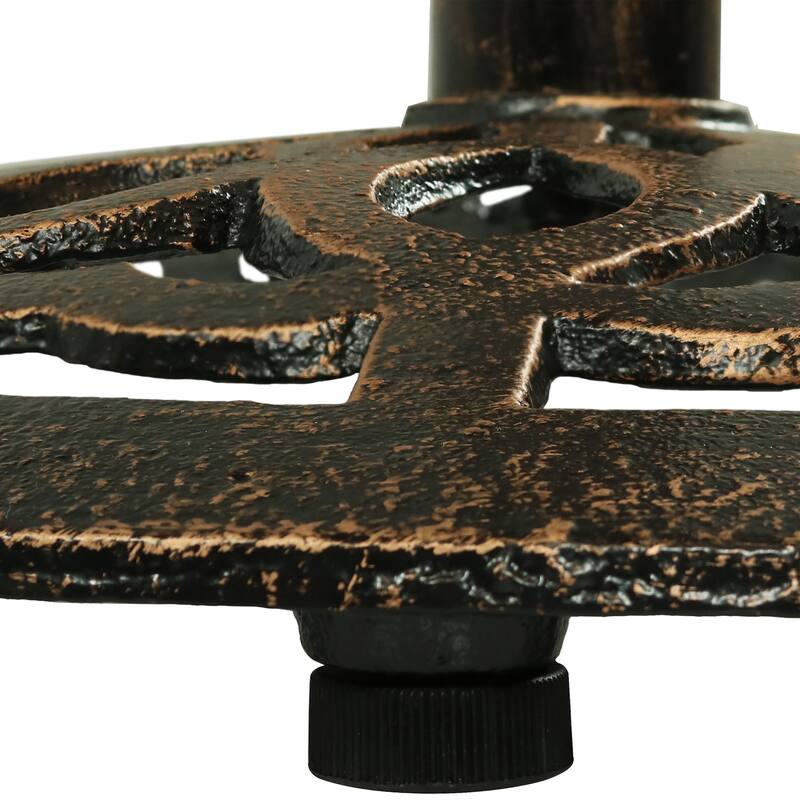 Sunnydaze Round Bar-Height Cast Iron Outdoor Patio High Top Pub Table - 26-Inch