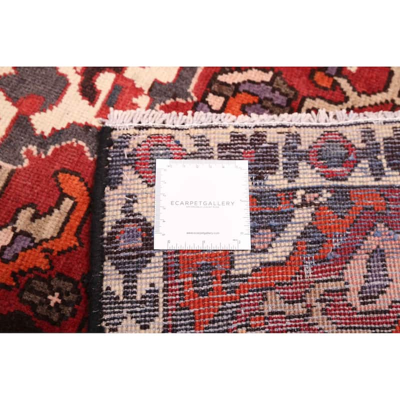 ECARPETGALLERY Hand-knotted Kayseri Vintage Dark Red Wool Rug - 6'9 x 9'1