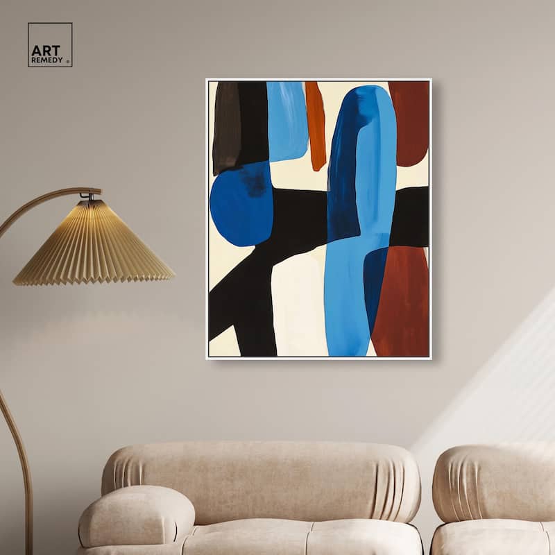 Cobalt Collision Canvas by Art Remedy