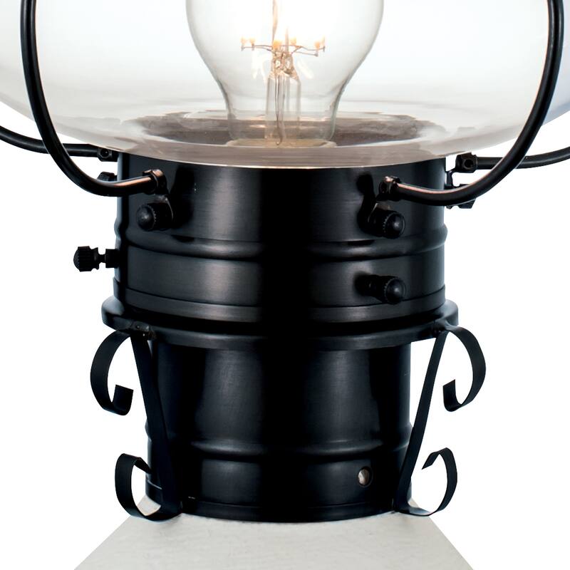 Elk Home Classic Onion Outdoor Post Light - Gun Metal with Clear Glass