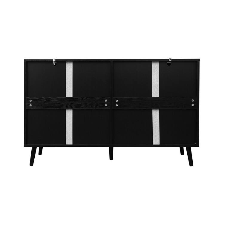 Modern Rattan 6 Drawer Dresser Wood Storage On Sale Bed