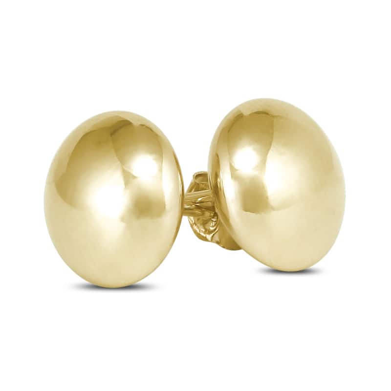 Marquee Jewels 14K Yellow Gold 8mm Button Ball Stud Earrings
