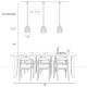 preview thumbnail 16 of 19, LALUZ Modern 1-Light Brass Gold Pendant Hand-blown Clear Glass Light for Kitchen Island