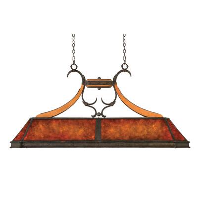 Kalco Five Light Island Pendant Aspen Natural Iron - Exact Size - Exact Size