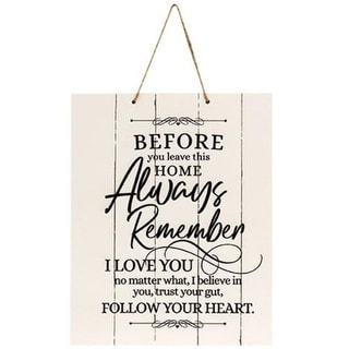 Before You Leave This Home Pallet Board Rope Sign - 15