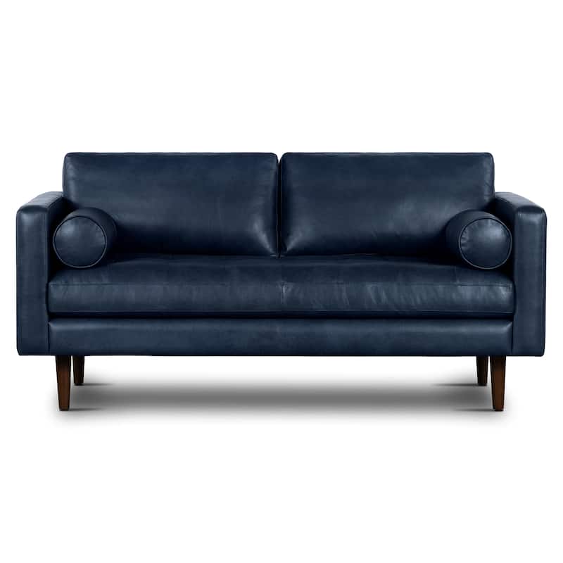 Poly & Bark Napa 72" Apartment Sofa - Full Grain Genuine Italian Leather