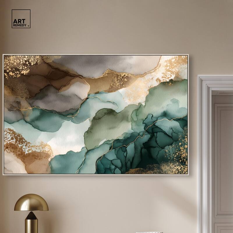 Golden Estuary I Canvas by Art Remedy