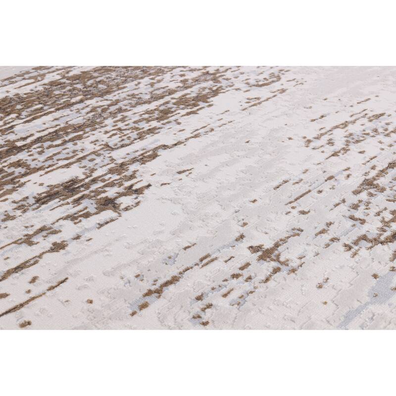 Nevada Collection Abstract Neutral Area Rug