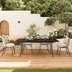 preview thumbnail 23 of 26, Outdoor Rectangle expandable sintered stone dining table is suitable for 8-10 people.