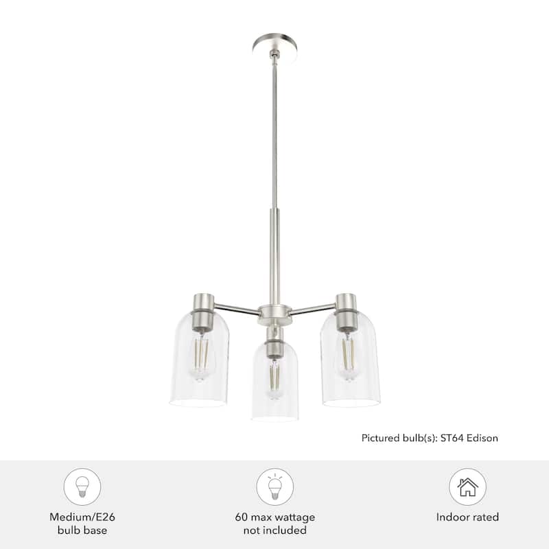 Hunter Lochemeade 3-Light Chandelier - Kitchen-Dining Table, Entry - Modern Farmhouse, Contemporary, Industrial