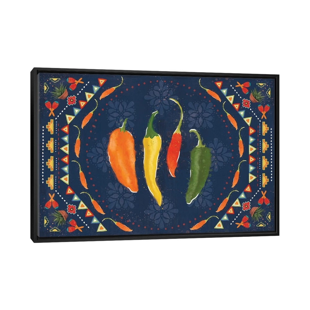 iCanvas "Tex Mex Fiesta I Dark" by Veronique Charron Framed Canvas Print