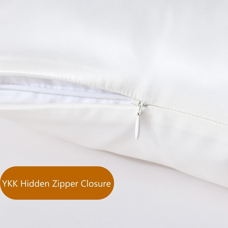 2PCS Anti-slip Mulberry Silk Pillowcase, Soft, Mulberry Silk, Smooth Bed Pillowcase