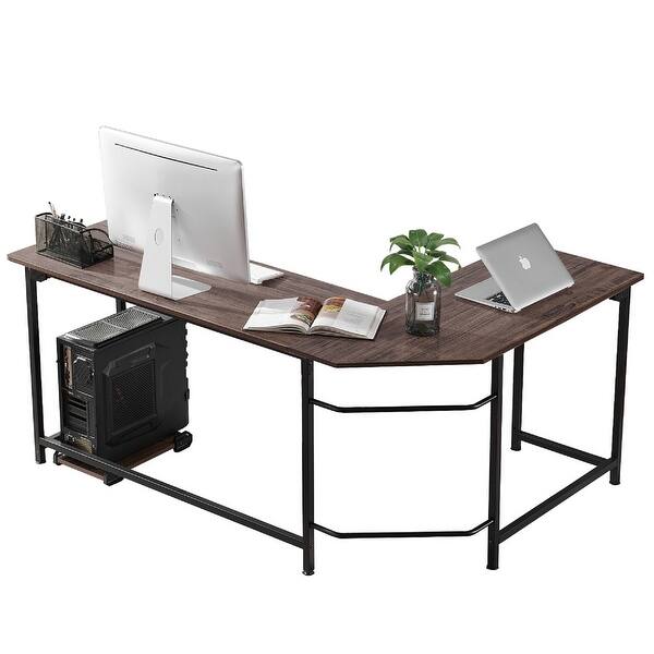Vecelo Broad L Shaped Computer Gaming Laptop Home Corner Office Desk 66 47 29 Overstock 31908416