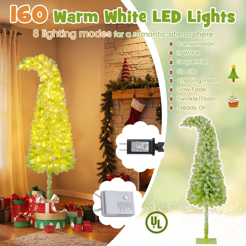 Costway 5/6/7 FT Bendable Christmas Tree with Bendable Top, 290 Branch - See Details