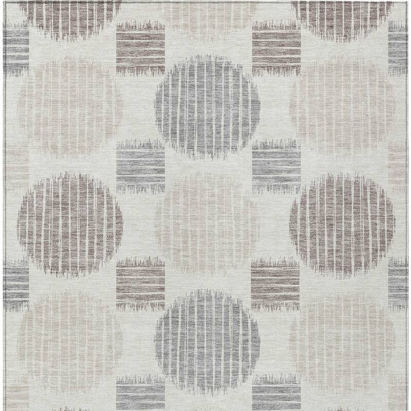 HomeRoots Geometric Transitional Rectangle Outdoor Rug