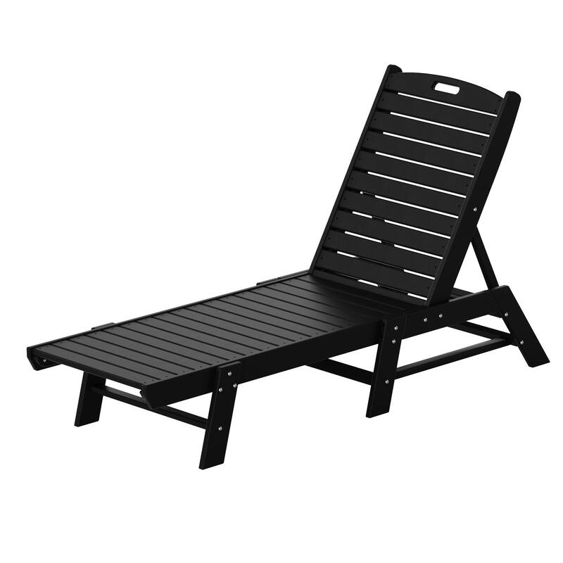 Laguna Hdpe All Weather Outdoor Patio Pool Reclining Armless Chaise Lounge
