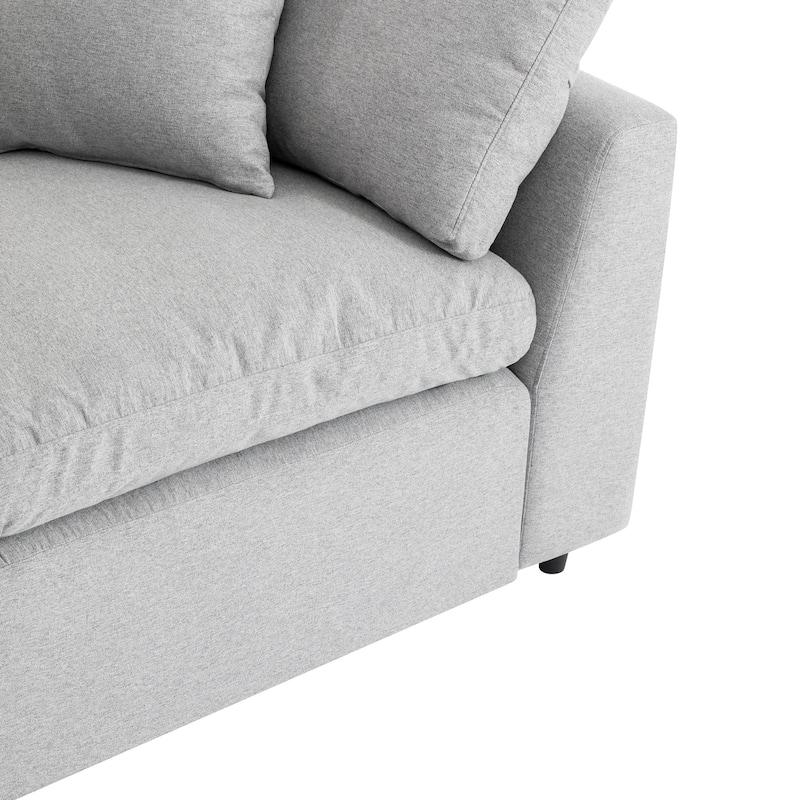 Upholstery Convertible Sectional Sofa, L Shaped Couch with Reversible Chaise and Pillow Lounge Couches for Living Room